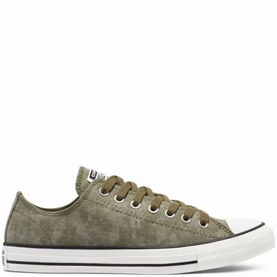 Férfi Converse Washed Canvas Chuck Taylor All Star Tornacipő CO5138967 Olivazöld